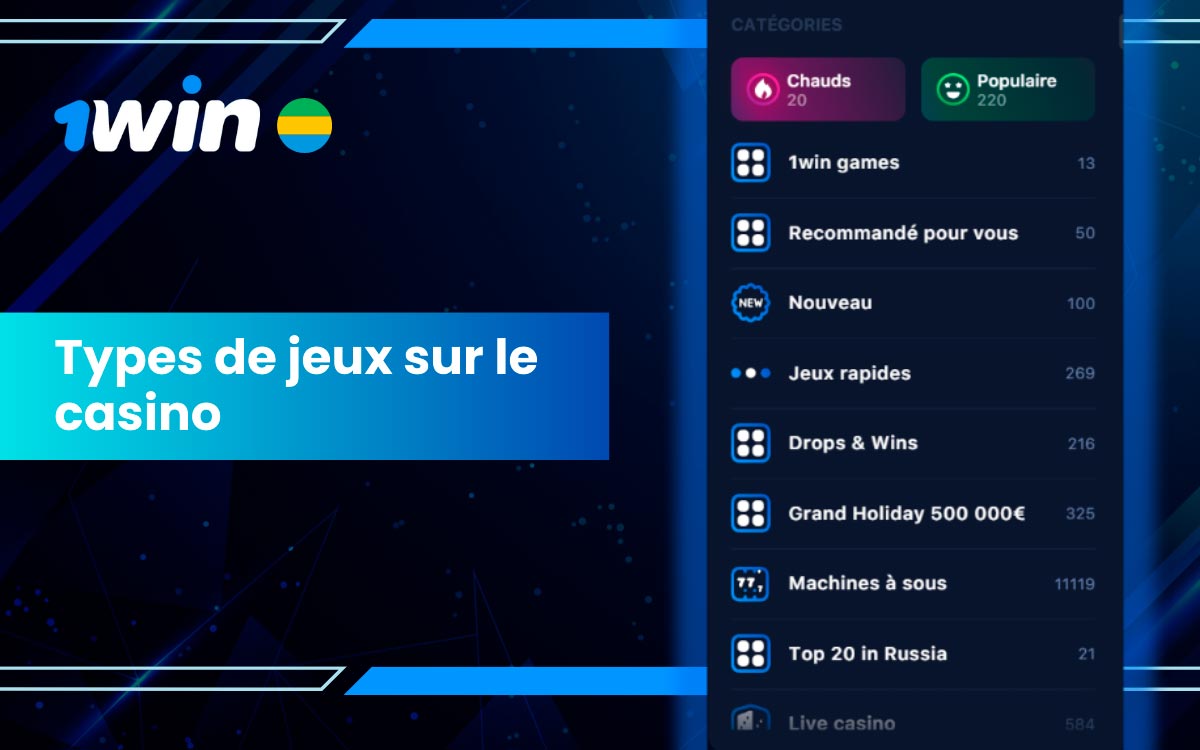 Vivez une expérience inoubliable avec les meilleurs jeux proposés par le Casino 1Win