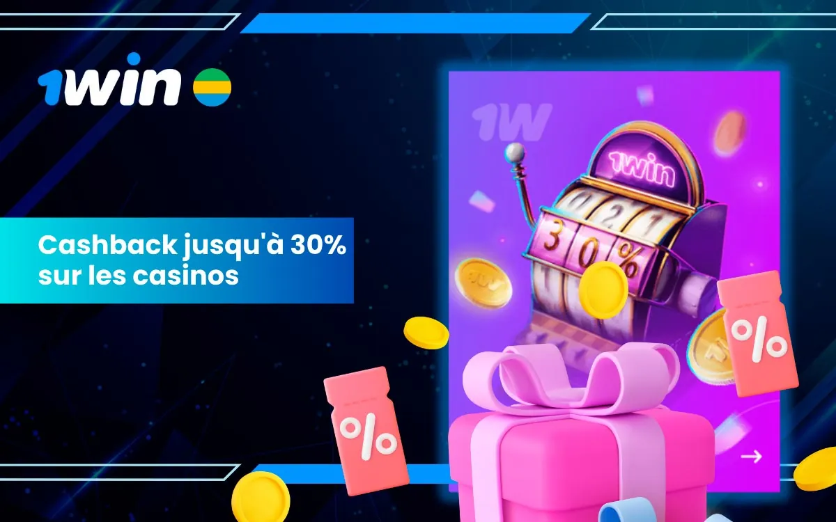 Bonus après inscription 1Win - Bénéficiez d'un cashback jusqu'à 30 % sur vos pertes.