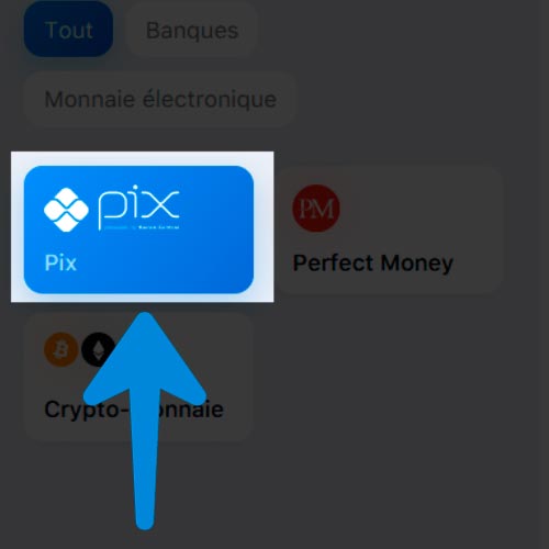 Sélectionnez votre méthode de paiement favorite sur 1Win.