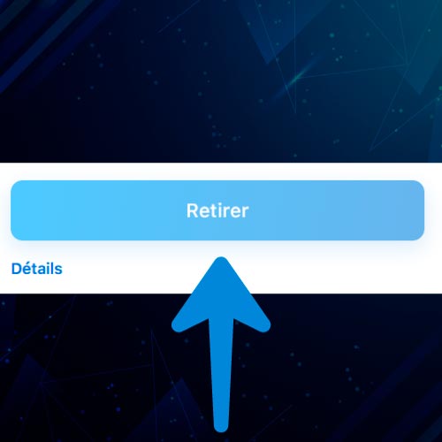 Cliquez sur le bouton « Retirer » pour débuter le processus de retrait de vos fonds sur 1Win.