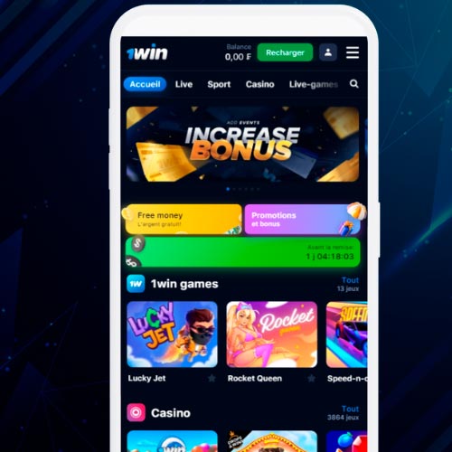 Connectez-vous à votre compte de jeu 1Win;