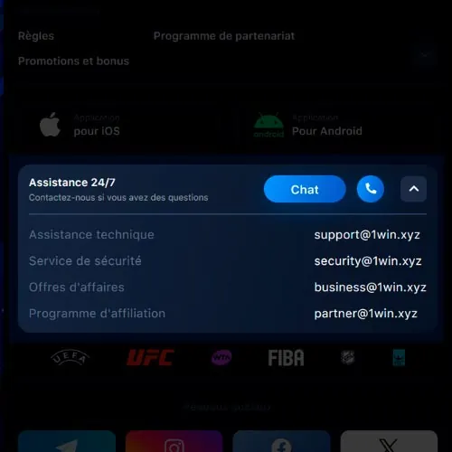 Inscription à 1Win - Ouvrir un compte en ligne au Gabon