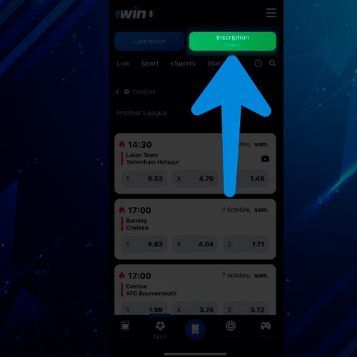 Indiquez Gabon et la devise de votre compte 1Win.